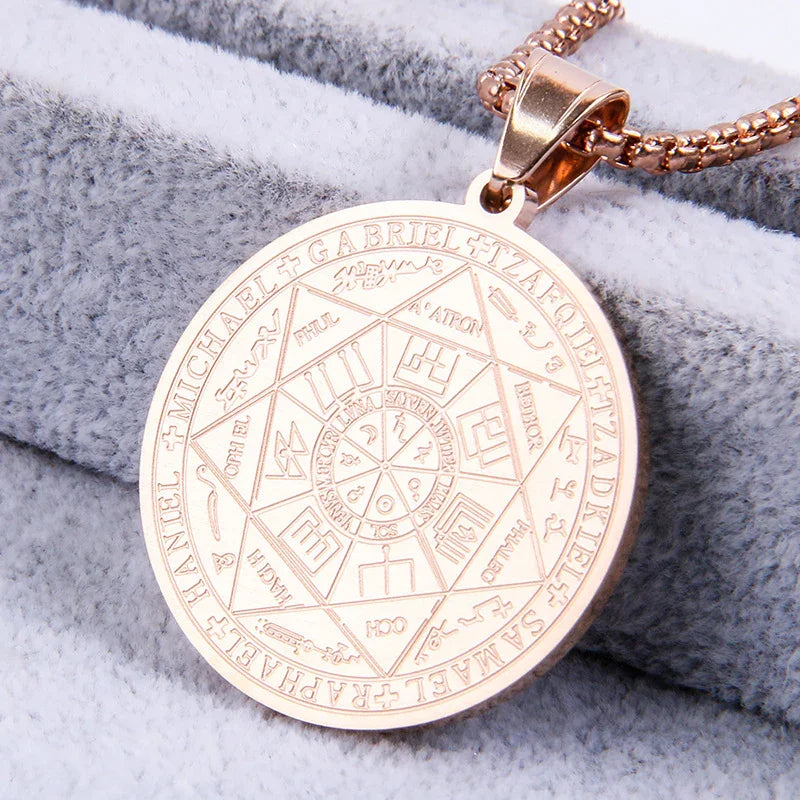 Seal 7 Archangel Pendants Protection Amulet Against Evil Eyes, Curses, Spells