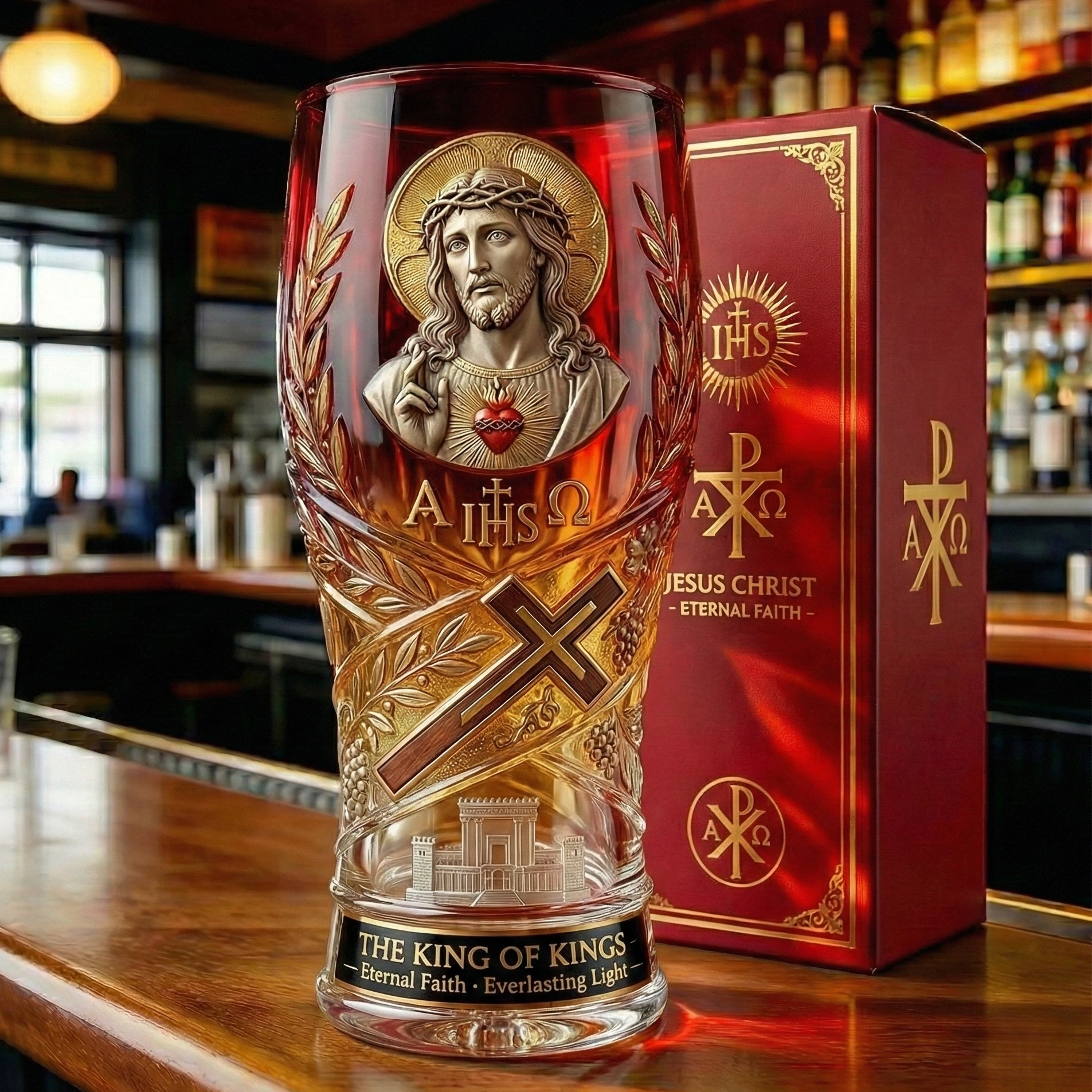 Jesus Christ Blessing Glass🔥
