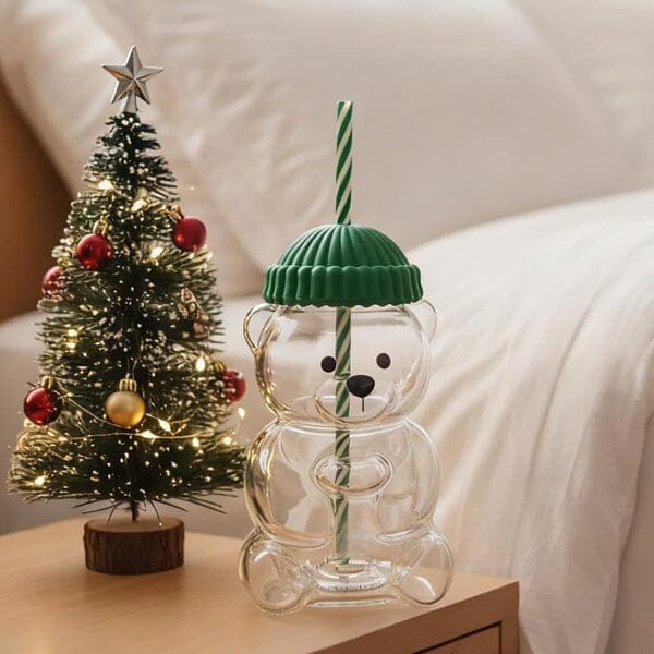 Teddy Bear Shaped 20oz Glass Tumbler 🏆