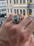 Lucky Horseshoe Horse Head Ring