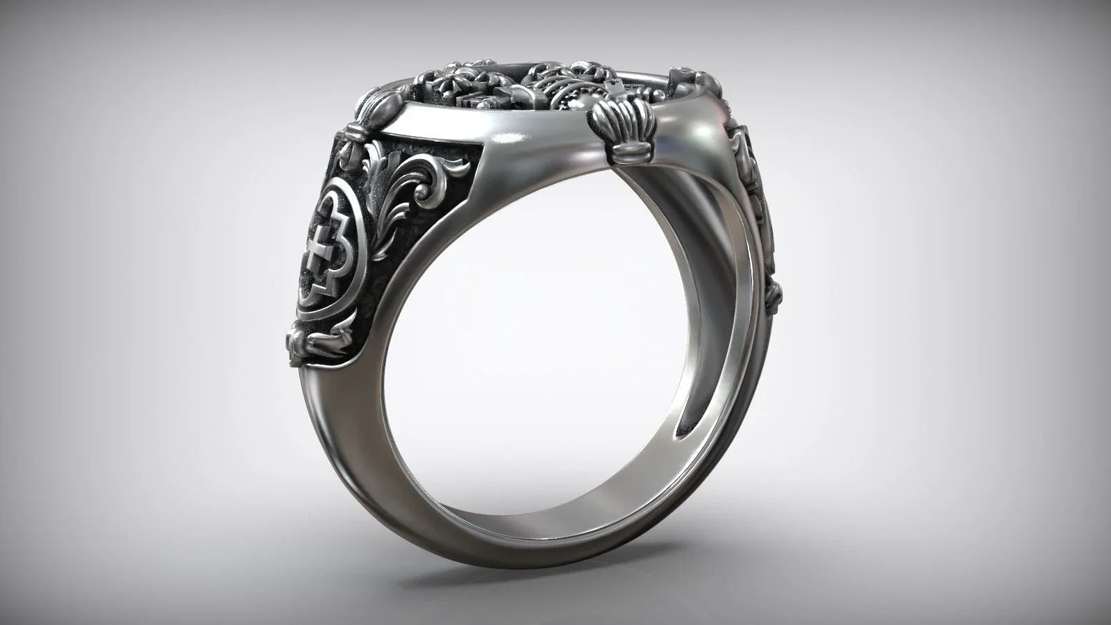 S925K Silver St. Peter's Key to Heaven Ring
