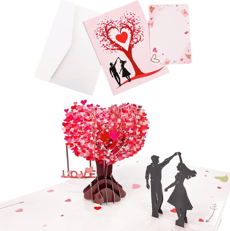 💕Pop Up Anniversary Card, 3D Valentine's Day Anniversary Card with Love Tree & Hearts🔥🔥