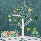 🍀St. Patrick's Day Decorations - Shamrock Hat Green Hanging Ornaments, Irish Festival Atmosphere Decor, Small Balls🔥