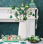 🍀St. Patrick's Day Decorations - Shamrock Hat Green Hanging Ornaments, Irish Festival Atmosphere Decor, Small Balls🔥