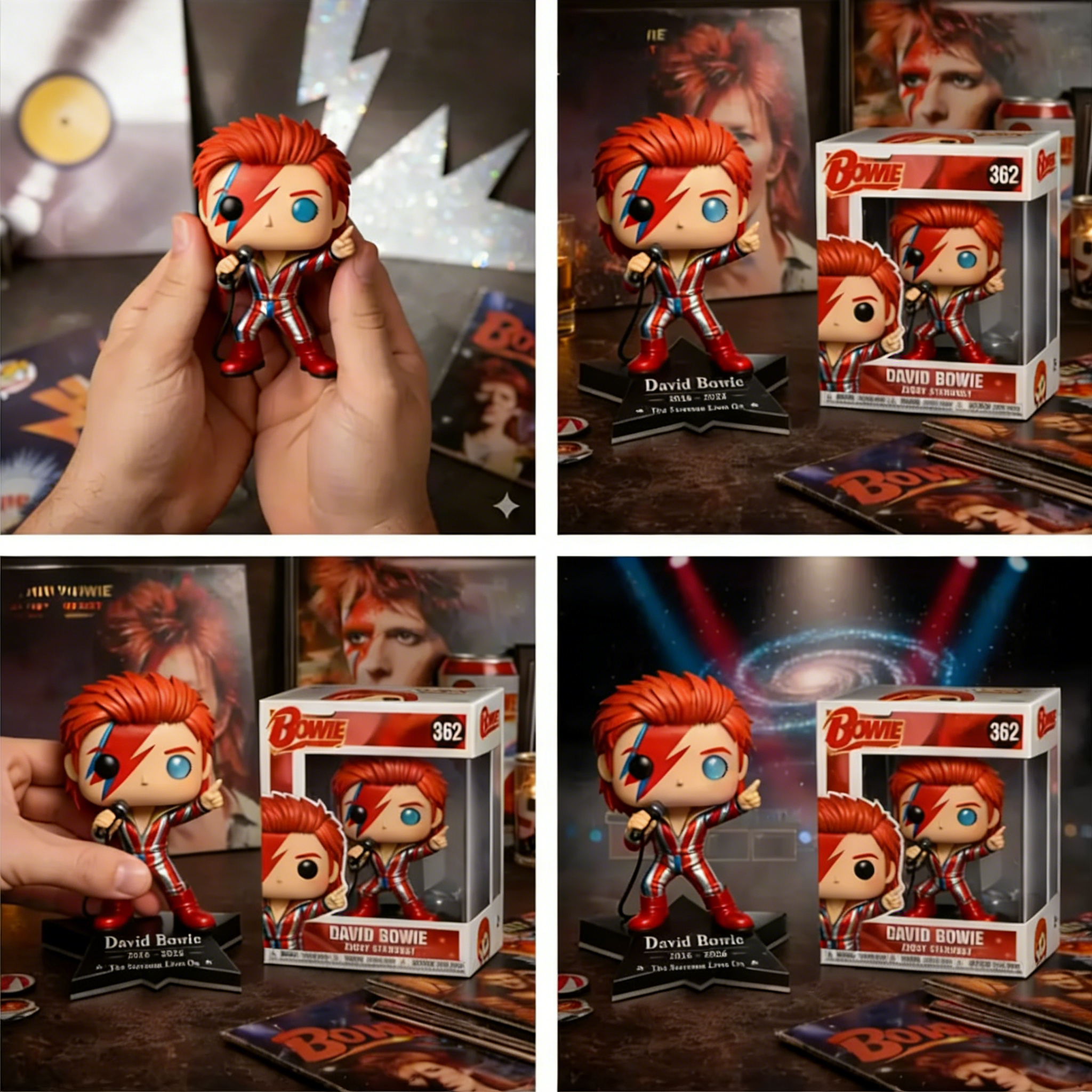David Bowie Ziggy Stardust 2016 2026 Memorial 3D Pop Figure Vinyl🔥