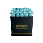 Classic Square Rose Box - Baby Blue