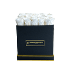 Classic Square Rose Box - White