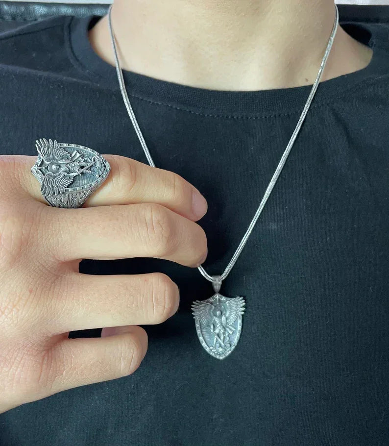 Archangel Michael Steel Titanium Ring——Giving us the strength and courage to move forward