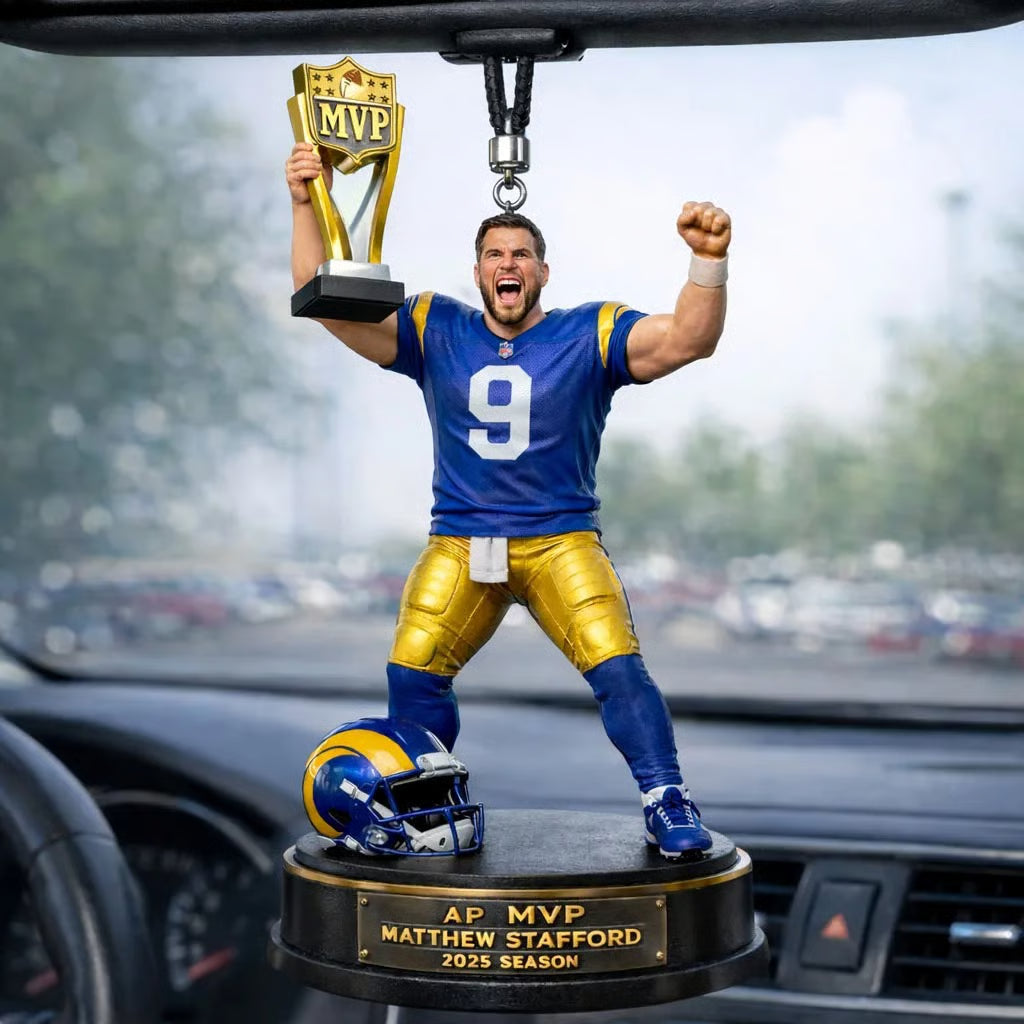 Matthew Stafford 2025 AP MVP Car Hanging Ornament🔥