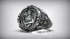 St. Michael Archangel Holy Sword Gabriel Angel S925K Silver Ring