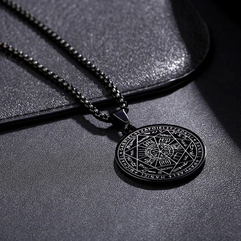 Seal 7 Archangel Pendants Protection Amulet Against Evil Eyes, Curses, Spells