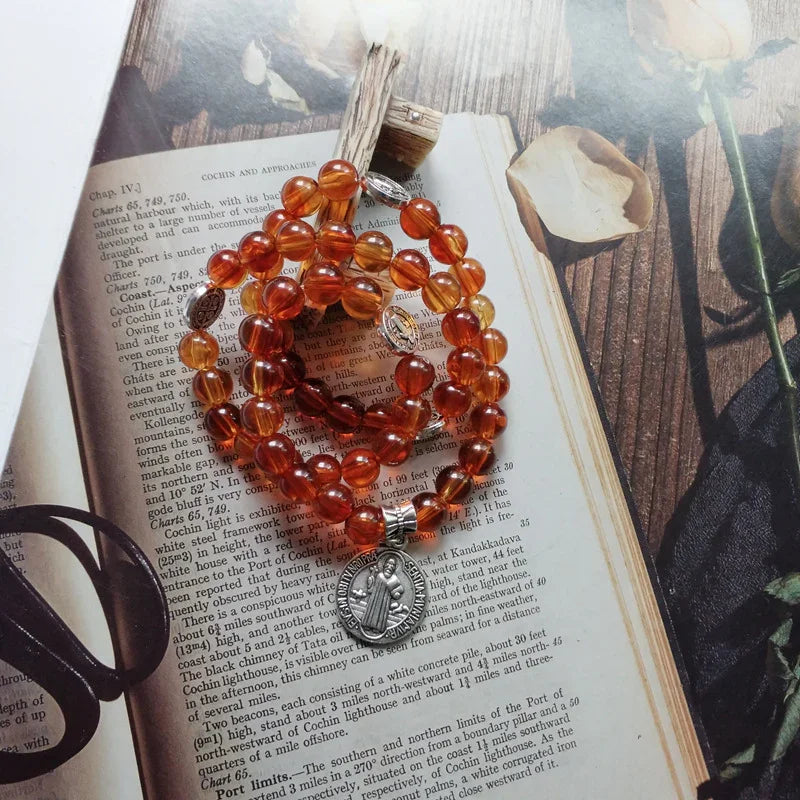 St. Benedict Exorcism Prayer Beads | A Warding Chant on Your Wrist, Weaving Divine Power into Every Breath