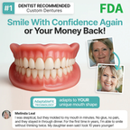 ROSOPL DENTURES-Boil-and-Bite Functional Denture, Self-fit at Home, Fully Adjustable for Narrow or Wide Arches💋