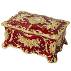 European vintage rose pattern zinc alloy jewelry box desktop ornament