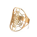Metatron's Cube Ring Archangel Protection Women Ring Stainless Steel Jewelry