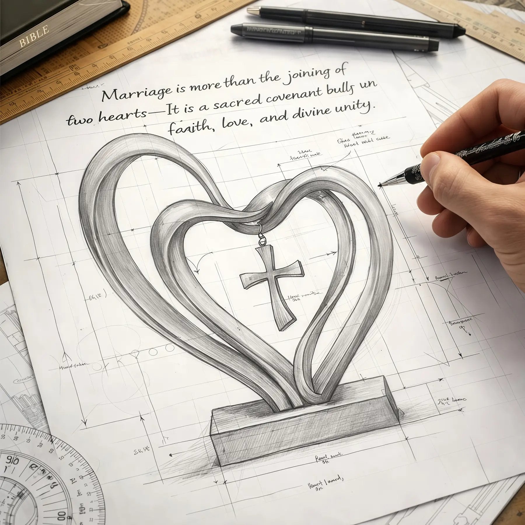 💖The Ultimate Christian Valentine's Gift-✨ A Timeless Reminder That True Love Has Three Hearts: Yours, Theirs, and God's.💋