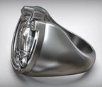Lucky Horseshoe Horse Head Ring