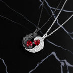 ❤️Couple Angel Devil Wing Heart Pendant Necklace Two Tone Clavicle Chain Valentines Gift🏆