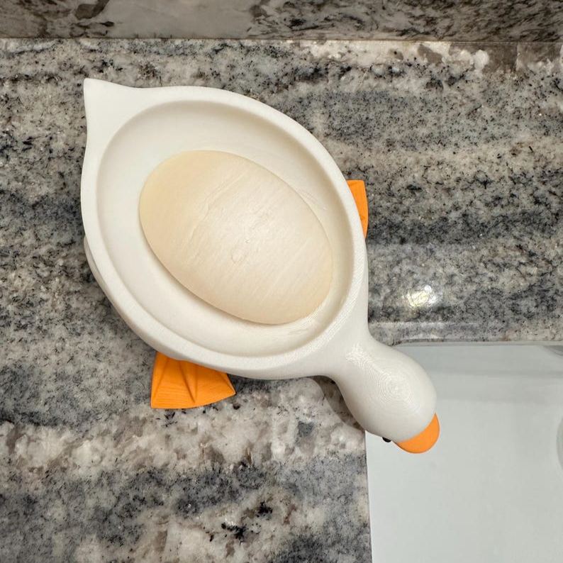 Duck Soap Dish with Water Drain | Adorable & Functional Sink-Side Helper🔥