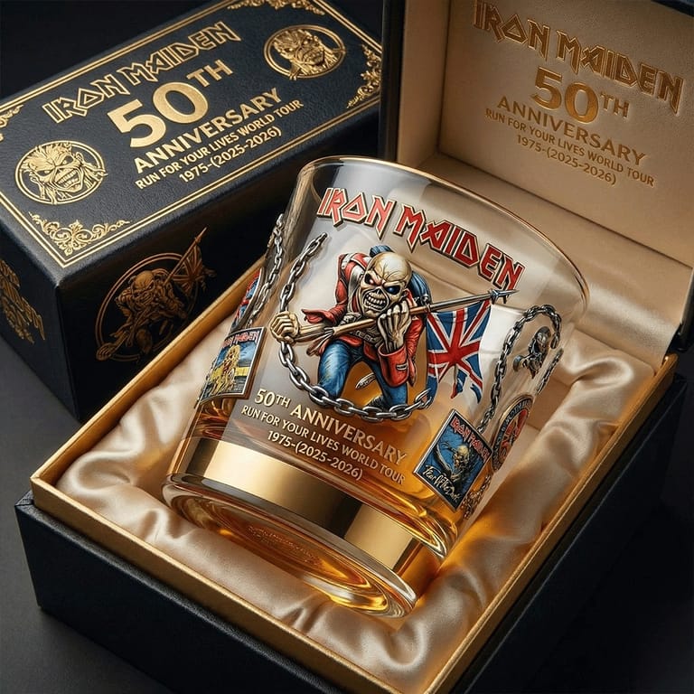 Iron Maiden 50TH Anniversary Whiskey Glass🏆