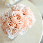 Personalised Glass Vase - Scented Mixed Blush Bouquet