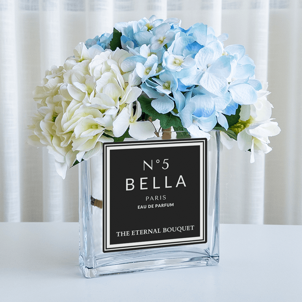 Personalised Glass Vase - Grand Scented Silk Blooms