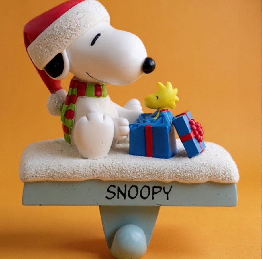 🏆Kurt Adler Christmas Stocking Holder, Peanuts Snoopy & Woodstock