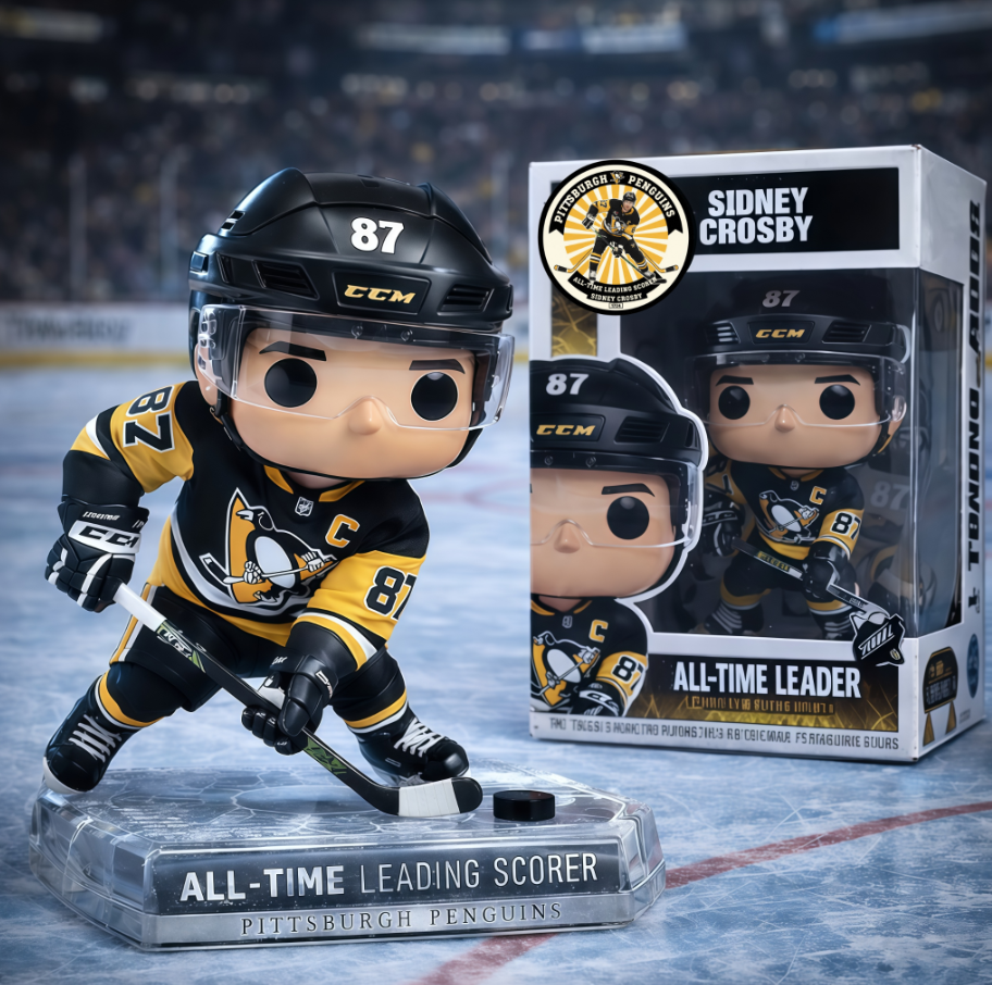 Sidney Crosby All Time Leading Scorer Figure Doll🏒🏆