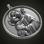 Joseph Holding Jesus S925K Sterling Silver Pendant Necklace