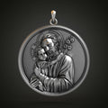 Joseph Holding Jesus S925K Sterling Silver Pendant Necklace